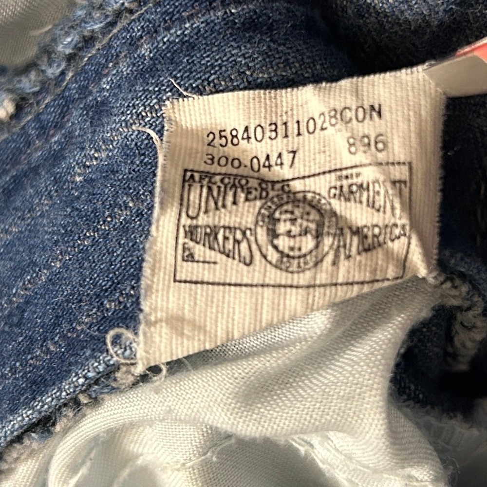 Vintage 90s Lee Pinstripe High Waist Jeans Womens 9 Tapered Leg USA Made 26x31 - Picture 6 of 13